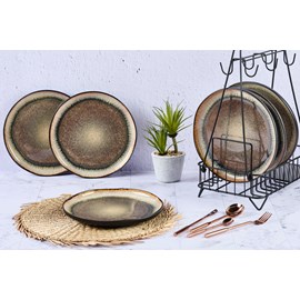 Assiette 26cm - marron sauvage