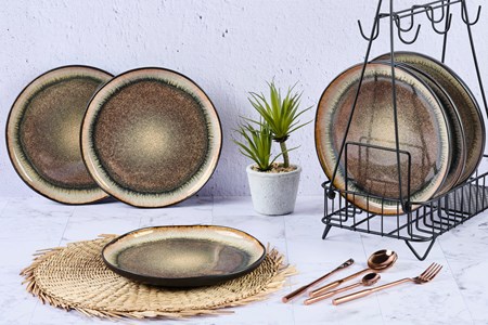 Assiette 26cm - marron sauvage