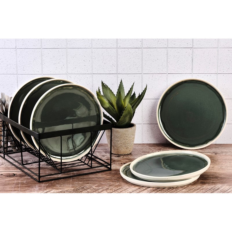 Assiette 27cm - vert de gris