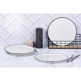 Assiette - 4 pc - blanc neige