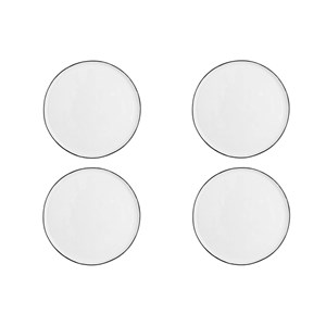 Assiette - 4 pc - blanc neige