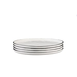 Assiette - 4 pc - blanc neige