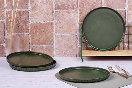 Assiette - 4 pc - olive