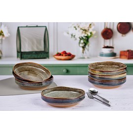 Assiette creuse 21cm - basalte