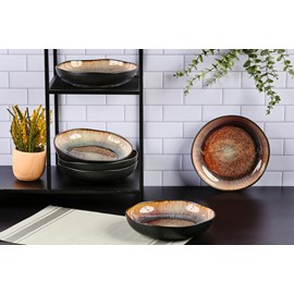 Assiette creuse  - marron sauvage