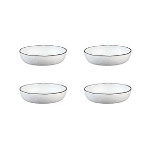 Assiette creuse - 4 pc - blanc neige