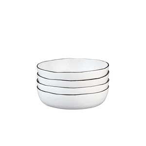 Assiette creuse - 4 pc - blanc neige