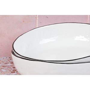 Assiette creuse - 4 pc - blanc neige