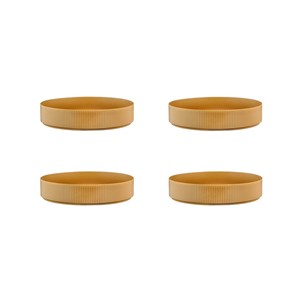 Assiette creuse - 4 pc - ocre