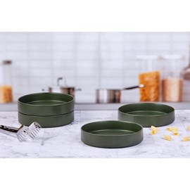 Assiette creuse - 4 pc - olive