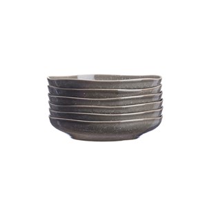 Assiette creuse  - gris béton