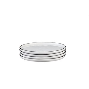 Assiette - 4 pc - blanc neige