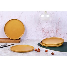 Assiette - 4 pc - ocre