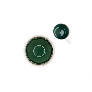 Tasse 20cl et soucoupe - vert de gris