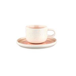 Tasse 20cl et soucoupe - rose poudre