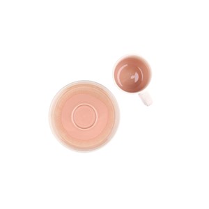 Tasse 20cl et soucoupe - rose poudre