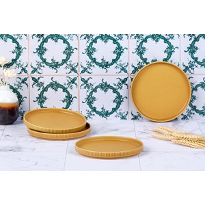 Assiette 16,5cm - 4 pc - ocre