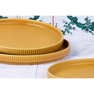 Assiette 16,5cm - 4 pc - ocre