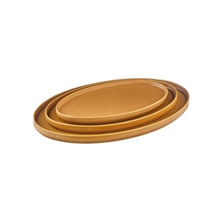 Plateau de service - 3 pc - ocre