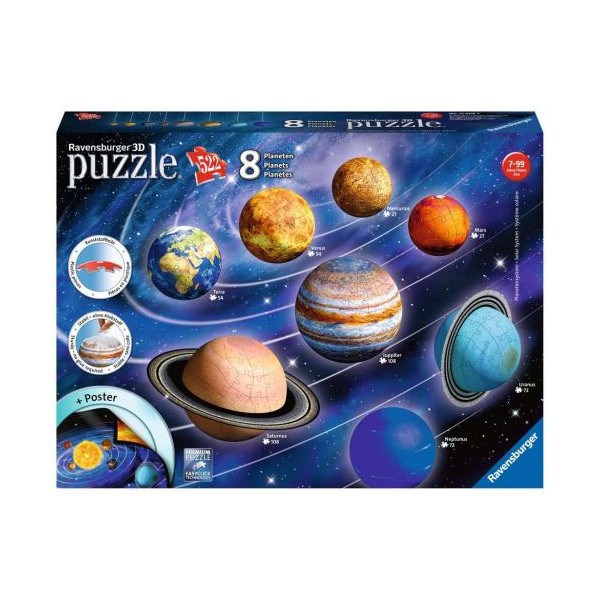 Puzzle 3d ravensburger système solaire