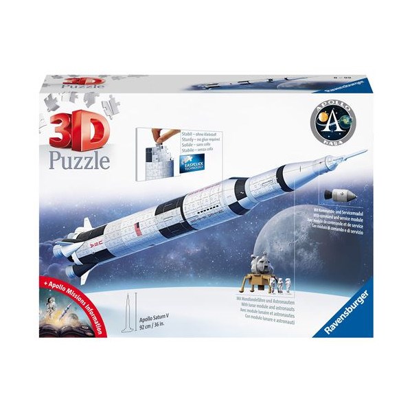 Puzzle 3d ravensburger apollo saturn v r