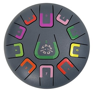 Tongue drum 11 notes gris anthracite