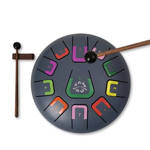 Tongue drum 11 notes gris anthracite