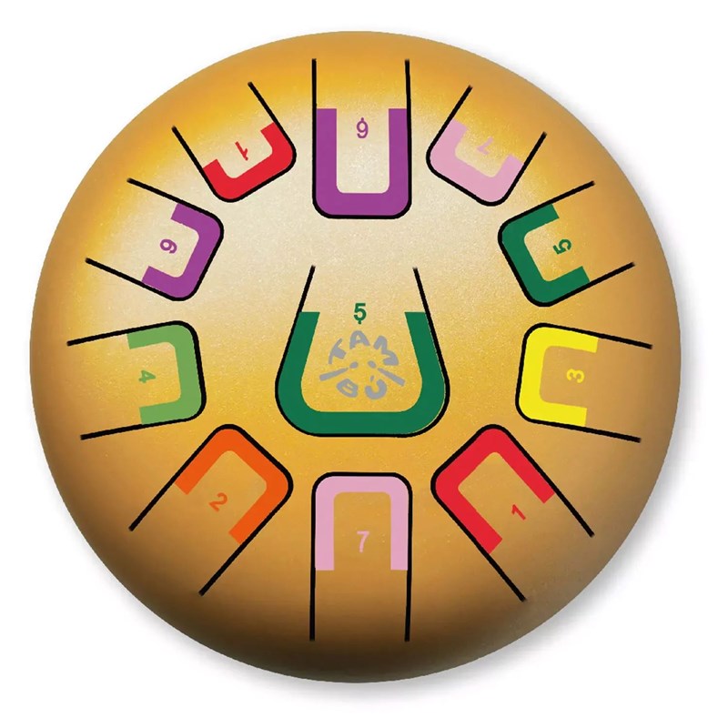 Tongue drum 11 notes doré