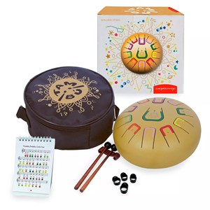 Tongue drum 11 notes doré