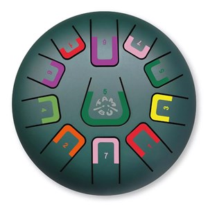 Tongue drum 11 notes vert