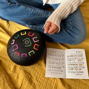 Tongue drum 11 notes noir