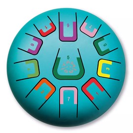 Tongue drum 11 notes bleu turquoise