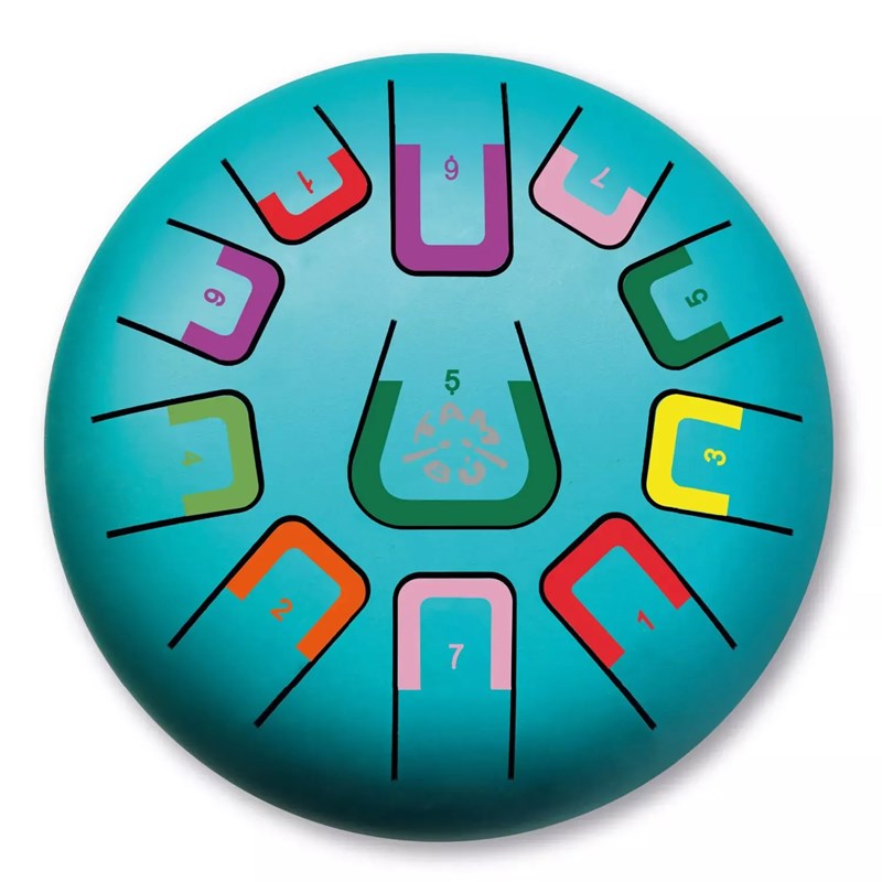 Tongue drum 11 notes bleu turquoise