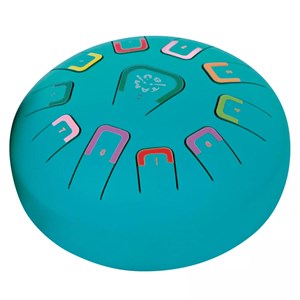 Tongue drum 11 notes bleu turquoise