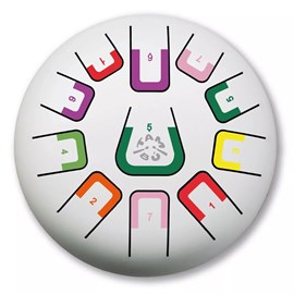 Tongue drum 11 notes blanc