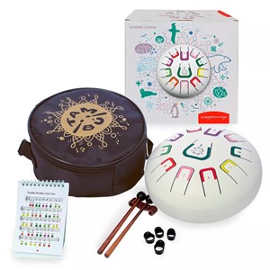 Tongue drum 11 notes blanc
