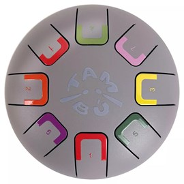 Tongue drum 8 notes gris clair