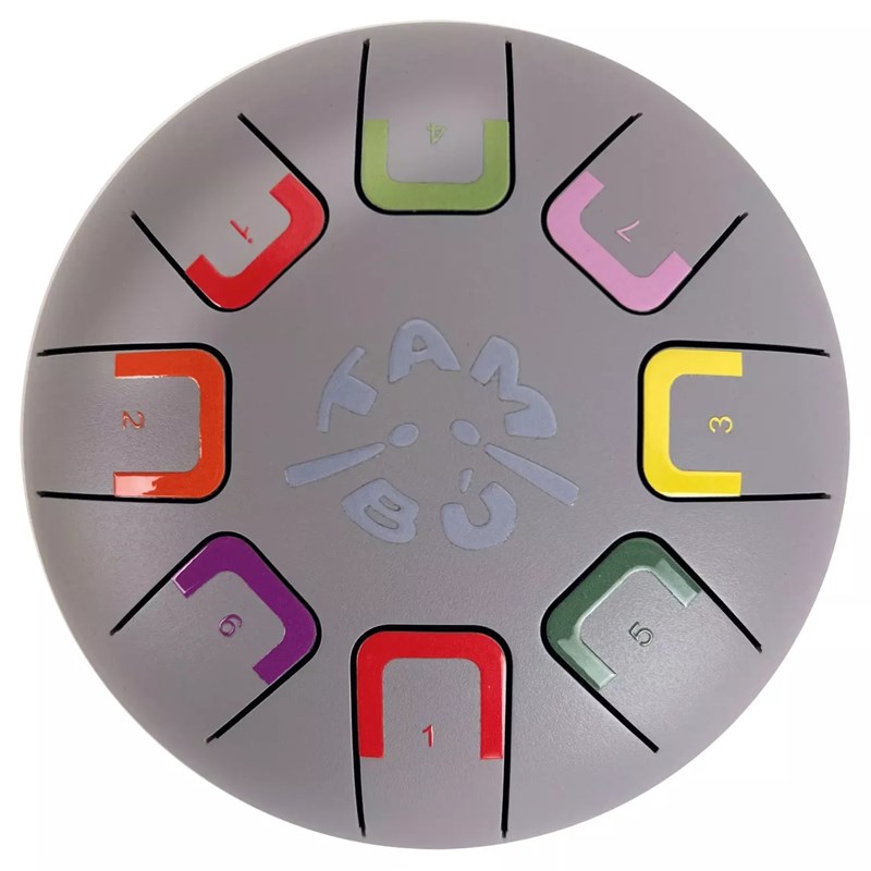 Tongue drum 8 notes gris clair