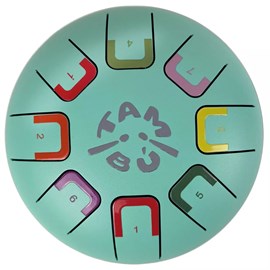 Tongue drum 8 notes turquoise