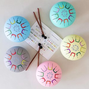 Tongue drum 8 notes turquoise