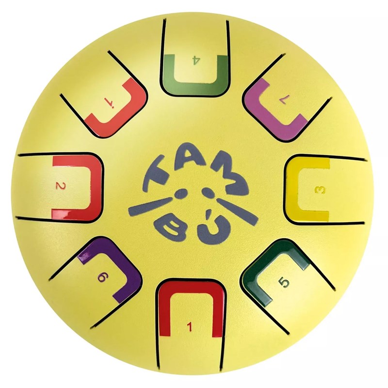 Tongue drum 8 notes jaune
