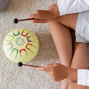 Tongue drum 8 notes jaune