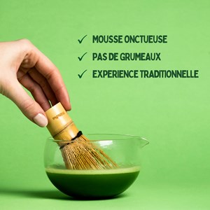 Fouet à matcha en bambou