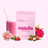Matcha rose latte