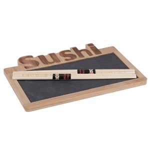 Plateau à sushis avec baguettes - 25 x