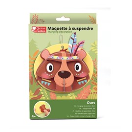 Maquette a suspendre ours -3d carton