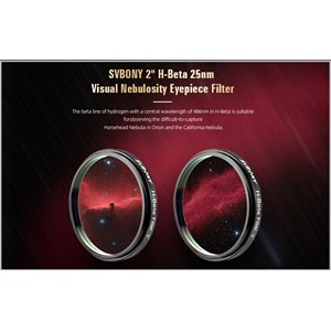 Filtre h beta 25nm 2 pouces svbony