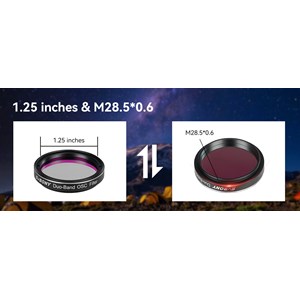 Filtre 7nm dual band 1.25 pouces svbony
