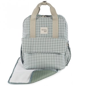 Sac à dos à langer i love vichy vert