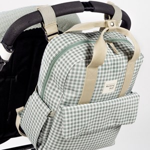 Sac à dos à langer i love vichy vert